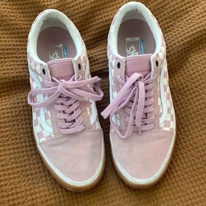 Pink checkered Vans